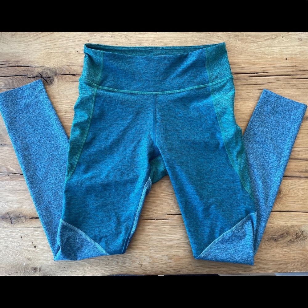 NWOT Outdoor Voices 7/8 Leggings, Blue/Green, S